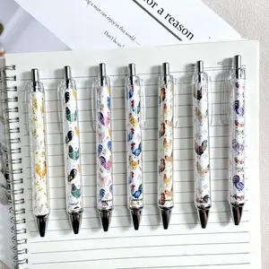 7pcs Fun Chicken Theme Ballpoint Pens, Colorful Farm Hen Rooster Design, Ideal for Writing & Drawing, Office Supplies Gift Set