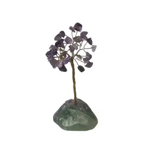 3.5" X 2.5" X 2" AMETHYST GEM TREE W/FLUORITE BASE