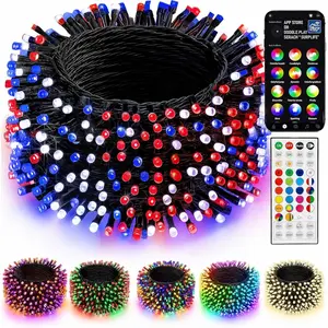 Color Changing Christmas Lights, 66FT 200 LED RGB String Lights with Remote & App Controlled, Halloween 4th of July Decoration for Indoor Xmas Tree