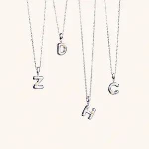 Imprint-Pearl Letter Pendant Necklace [ARSIS JEWELRY]