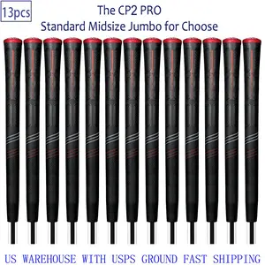 CP2 Pro 13Pcs Golf Club Grip Golf head covers Tacky Feel Standard Midsize Jumbo for Enhanced Golf Performance