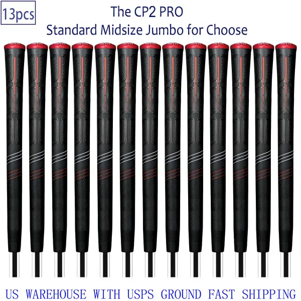 CP2 Pro 13Pcs Golf Club Grip Golf head covers Tacky Feel Standard Midsize Jumbo for Enhanced Golf Performance