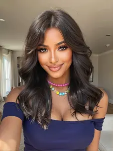 20 Inch Deep Long Curly Hair Wig, Deep Wavy Wigs, Natural Looking Wig, Natural Smooth Realistic Strands, Comfortable Fit, Suitable for Any Occasion, All Seasons