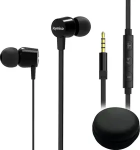 Joymiso Tangle Free Earbuds for  Women Small Ears with Case, Comfortable Lightweight in Ear Headphones, Flat  Ear Buds Wired Earphones with Microphone and Volume Control for Cell Phone Laptop