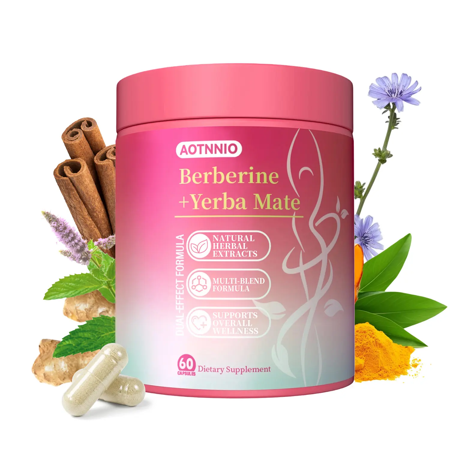 Summervibes | cutting 60 Capsule - 20-Day Supply - Berberine, Chromium, 5-HTP, Yerba Mate & Magnesium