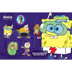 Disliz Officially Licensed SpongeBob SquarePants TIJLSA Limited Edition Mystery 5-Pin Collectible Set | 1 in 20 Signed by Tom Kenny