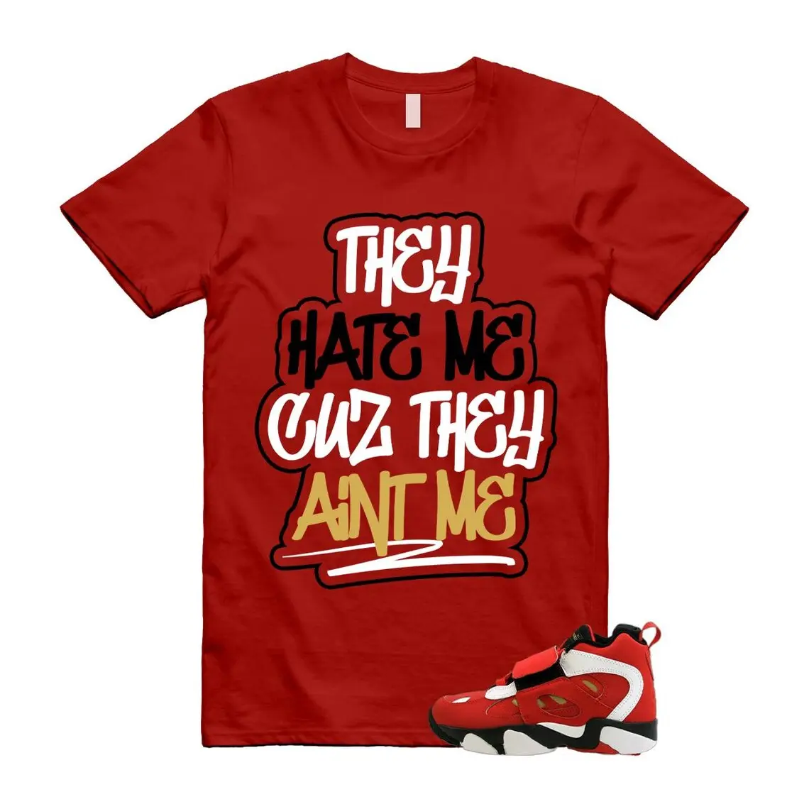 Air Diamond Turf 2 Red Gold Fire White Black 2026 Graphic T-Shirt, Bold Typography Red Gold Fire White Black Tee, Trendy Unisex Streetwear Shirt, Aesthetic Statement Graphic Tee
