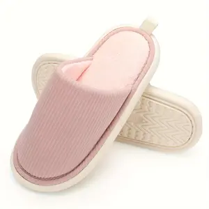 Flat-Soled Thermal Slippers for Fall/Winter Unisex Style Fall/Winter Collection Fleece-Lined & Thickened Plush Indoor Home Slippers  Walking Shoes
