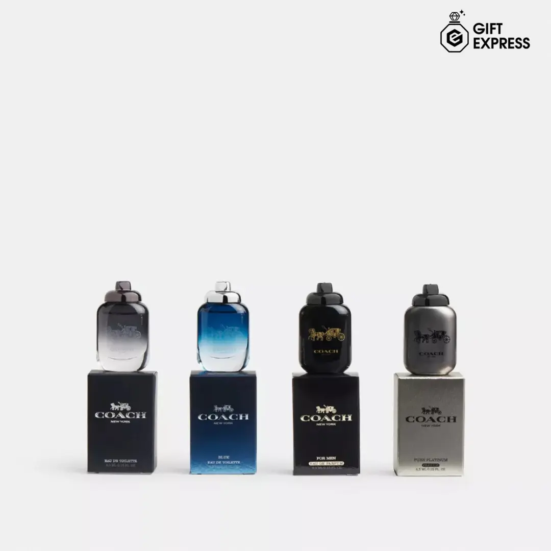 Coach Mini 4 x 4.5ml Gift Set ( COACH 4.5ml EDT + 4.5ml COACH BLUE 4.5ml EDT + COACH PLATINUM 4.5ml EDP + COACH NEWYORK 4.5ml EDP ) for MEN