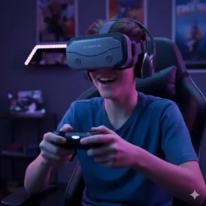 Ultra-Clear 4K VR Headset – 360° Immersive Cinema Experience for Smartphones (4-6")