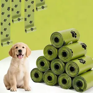 5 Rolls (75 Pieces) Biodegradable Pet Waste Bags, Thickened Odor-Proof Dog Poop Bags, Cat Claw Design, Eco-Friendly Outdoor Use