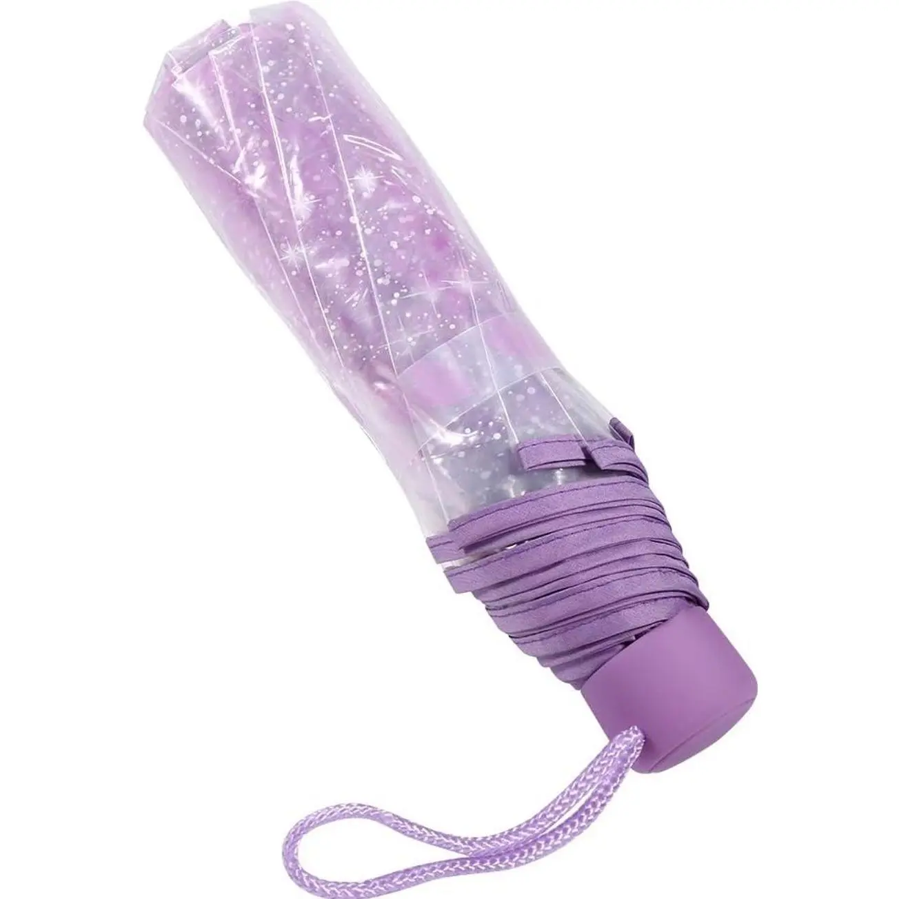 Clear Cherry Blossoms Umbrella, Transparent Rain Umbrellas Manual Open Type Umbrella with Strong Alloy Handle