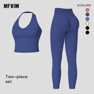 MFVIM Women's Workout Sets 2 Piece Sports Bra High Waisted Hip Lift Leggings Gym Yoga Exercise Clothing Sets athletic tracksuits comfortable sportswear Summer Activewear SpringStatements