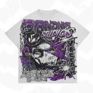 High sense of duty and obligation To comerades into superiors Purple Tops T shirt Graphic tees streetwear, Y2K style Graphic Casual Cotton Short Sleeve T-Shirt Classic Crewneck