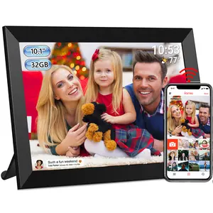 FRAMEO 10.1 Inch Smart WiFi Digital Photo Frame 1280x800 IPS LCD Touch Screen, Built-in 32GB, Auto-Rotate Portrait and Landscape, Share Moments Instantly via Frameo App from Anywhere Best Gift