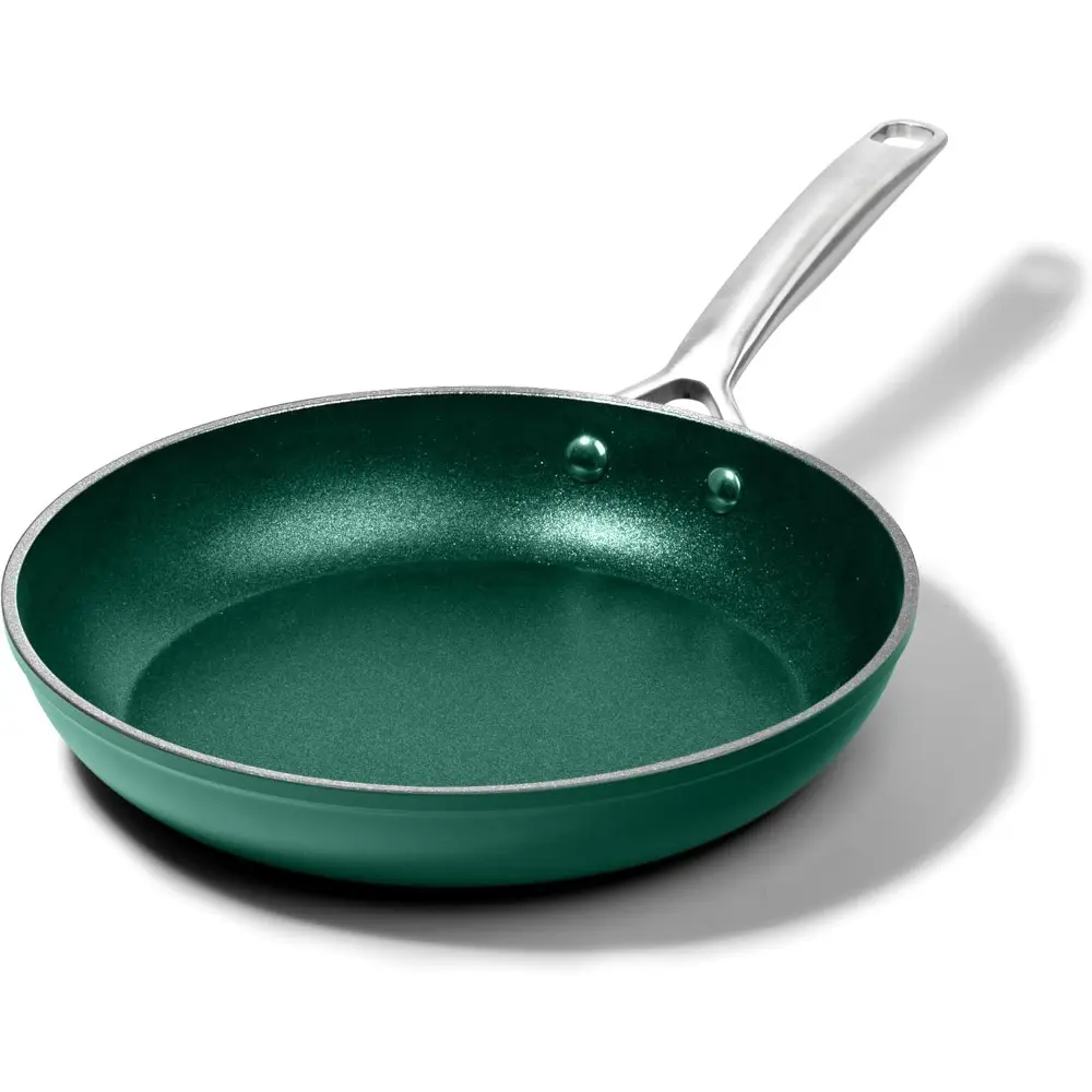 12" GraniteStone Aluminium Nonstick Frying Pan - Stylish, Oil-Resistant, Mineral & Diamond Coated, Ultra-Durable, Stainless Steel Stay-Cool Handle, Oven-Safe, Dishwasher-Safe, Perfluorooctanoic Acid (PFOA)-Free Kitchen Cookware