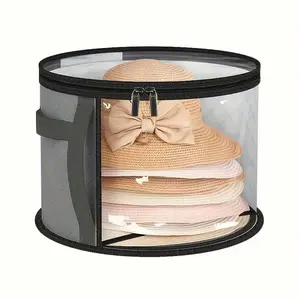 Hat Storage Bag, 1 Count Foldable Hat Organizer, Portable Hat Storage Bag with Handle, Durable Hat Organizer for Home & Travel, Hat Storage Solution