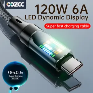 120w Fast Charging Electronic Cable for Laptop & Phone, Fiber Core Accelerated, Durable & Wear-Resistant Design, Efficient Power Delivery Solution