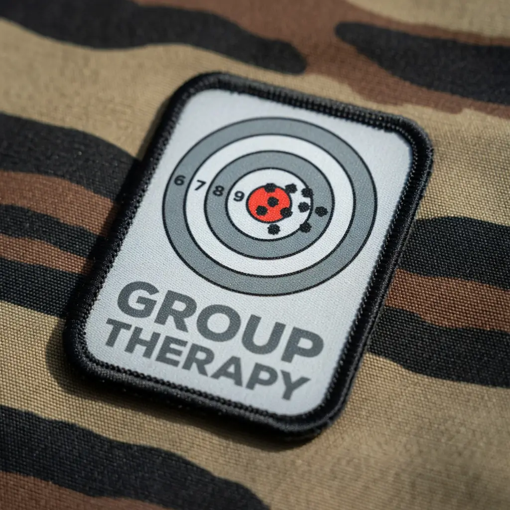 Group Therapy Morale Badge Printed Patch Design Hook&Loop Patch Logo Patch Glock Shooting Tactical Patches Military Combat Applique Backpack Stickers Duty Identifier Patch