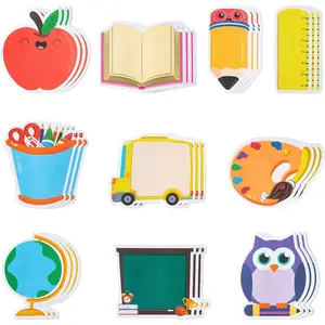 600 count  to School Sticky Notes Pencil Ruler Book Blackboard  Owl Shaped Self-Adhesive Writing Memo Pad for  Teens School Classroom Office  Daily Reminders Notepad Supplies