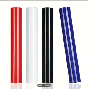 "4 Color 8 Rolls HTV WithSticky Series Heat Transfer Vinyl 12Inch X 7Feet Rolls Iron On DIY For T-Shirt, Easy To Cut & Weed Glossy, For DIY Clothes T-Shirt Bag Pillow Textile Fabric Decoration Iron On Stickers "