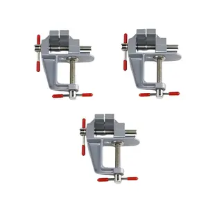 Mini Table Clamp, Adjustable Table Clamp, Multifunctional Hand Tool with Handle, Compact Clamp for Woodworking, Home, Office