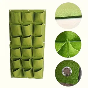 18 Pocket Vertical Garden Planting Kit, Lightweight Wall-Mounted Planter, Indoor Outdoor Space-Saving, Modern Hanging Flower Rack, Multi-Purpose Herb Vegetable Grower
