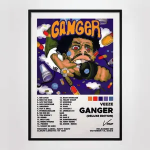 Veeze Ganger Deluxe Edition Album Poster No Frame Artistic Music Wall Decor Vintage Design Print Usa Made Home Decoratio Essential Posters (No Frame)