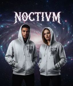 “NOCTIVM Black Ritual” - zip up hoodie