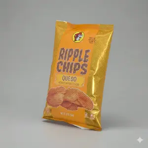 Buc-ee's Queso Ripple Chips - Crispy Wavy-Cut Potato Chips with Zesty Queso Seasoning for Bold Cheesy Snacking, Crunchy Bite, Perfect for On-the-Go & Game Days