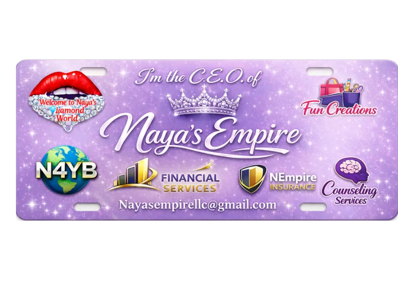 ROTG Signature Identity License Plates | Fully Custom Name, Business Logo, Sports & Organization Vanity Tags