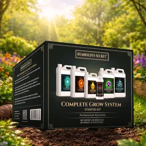 Humboldts Secret Starter Kit – Complete Liquid Plant Nutrients Set, Cal-Mag, Flower Booster & Grow Fertilizer for Indoor & Outdoor Plants (6 Bottles, 152 oz)