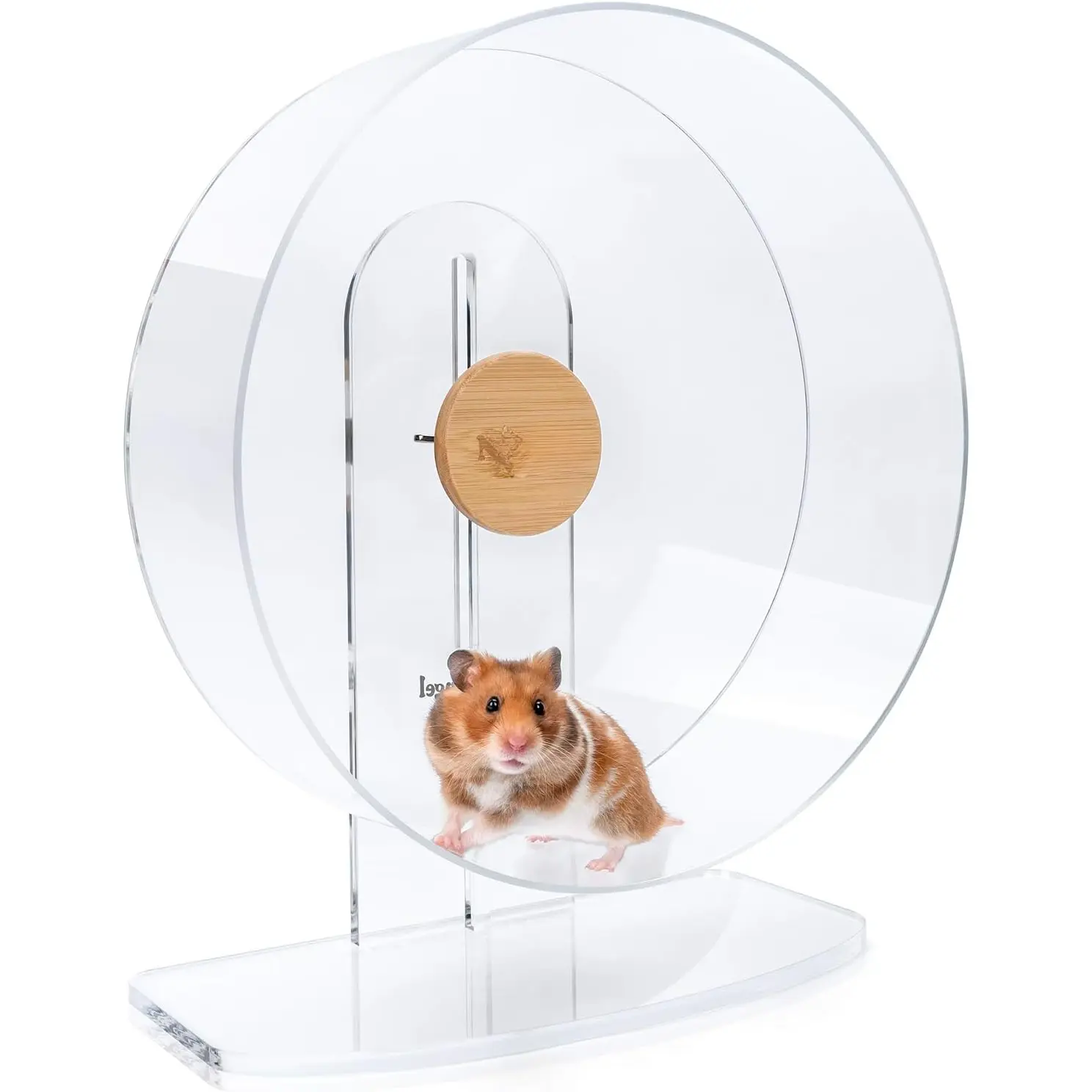 Silent Hamster Exercise Wheel - Dual-Bearing Quiet Spinning  Hamster Running Wheel for Hamsters, Gerbils, Mice, Degus, or Other Small  (Large - Wider Version)