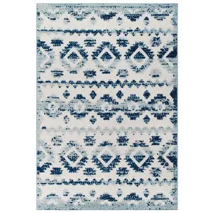 Modway Reflect Takara Abstract Diamond Moroccan Trellis  Indoor and Outdoor Area Rug