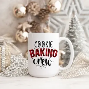 Cookie Baking Crew Christmas Coffee Mug, Christmas Holiday Classy Mug 15oz, Gifts for Holidays, Gifts for Everyone Special, Gifts for Women, Gift for Men Ceramic Drinkware Tea Reusable Cup ceramic coffee, Christmas Gifts, Holiday Mug Reuse, Holiday Mugs