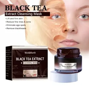 Clean Pores Black Tea Mask Oil Control Apply Delicately Black Tea Peel Off Mask Brighten Skin Color Peel Off Mask