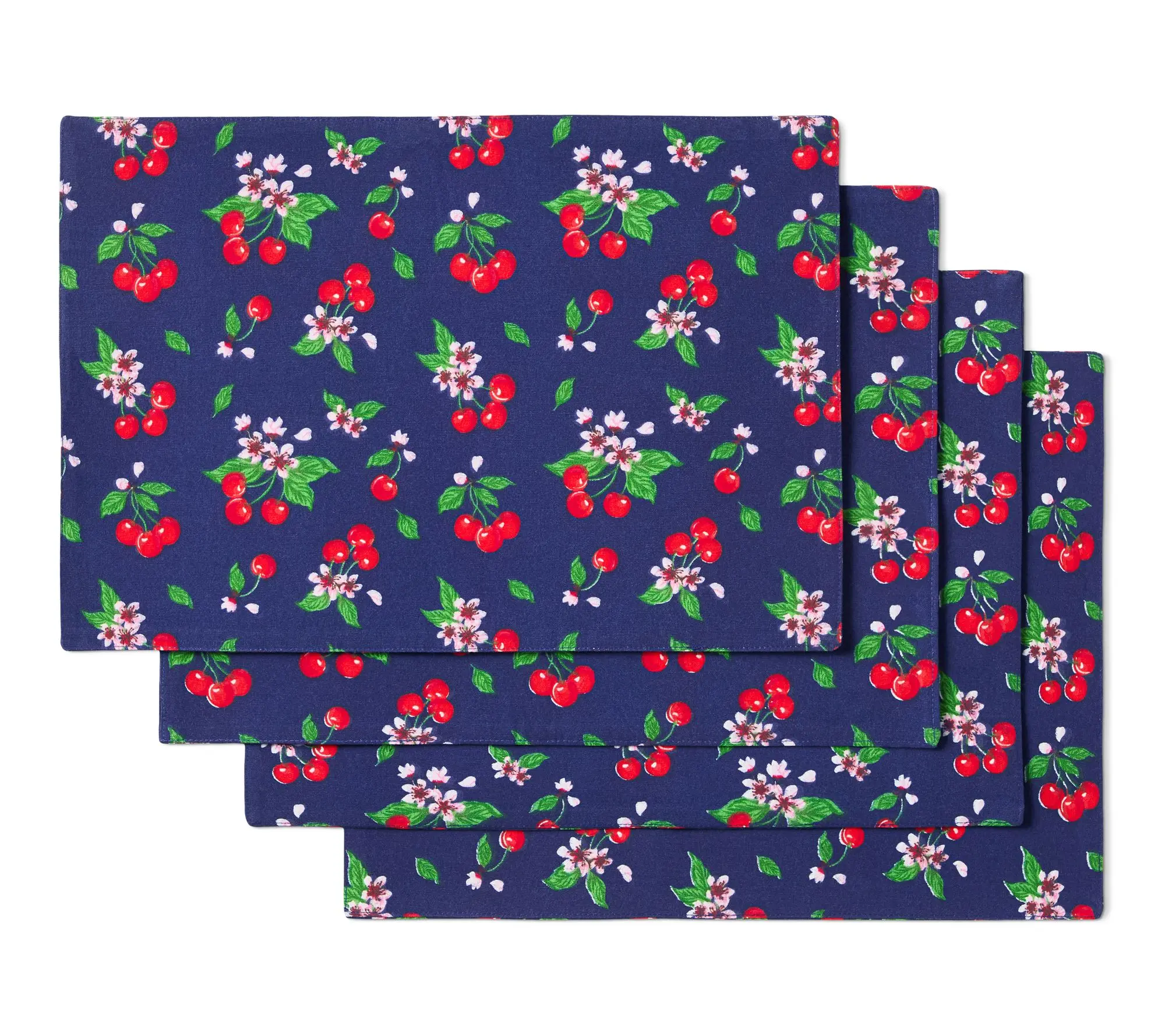 Draper James Cherry Blossom Reversible Placemat 4-Pack Set