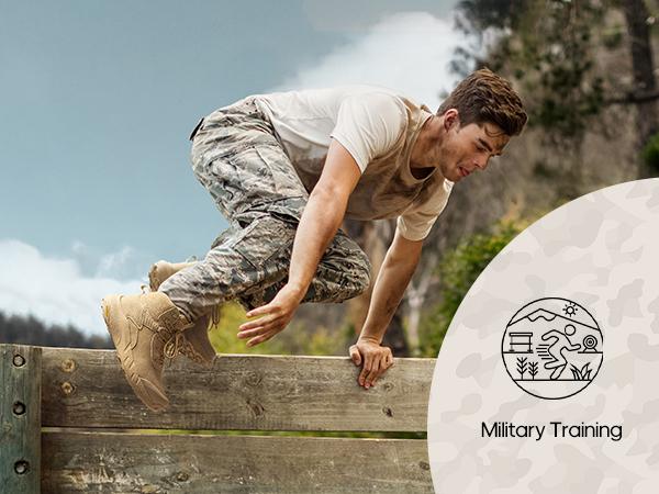 NORTIV 8 VaporGuard Men's Waterproof Military Tactical Boots Black Closed Ankle-high Design YKK Zipper Hook-Loop Strap Closure Breathable Durable NORTIV 8 VaporGuard Men's Waterproof Military Tactical Boots Black Closed Ankle-high Design YKK Zipper Hook-Loop Strap Closure Breathable Durable