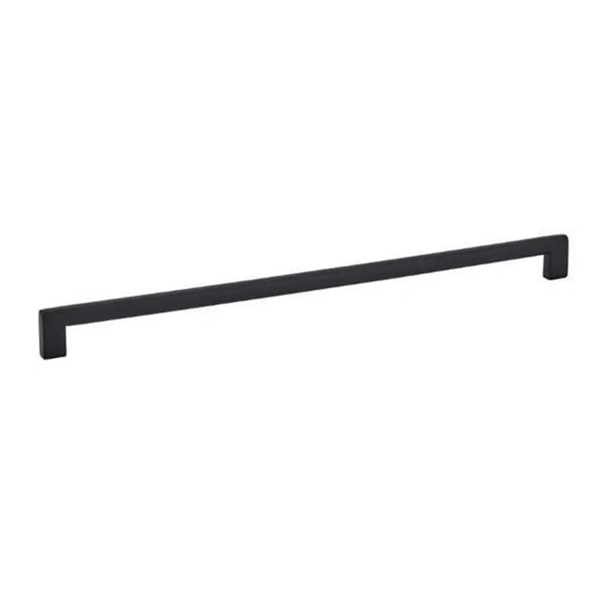 Emtek 86274US19 Contemporary Solid Brass Trail Pull Door Handle, 16 in. Center-to-Center, Flat Black Finish, Installation Screws Included, Heavy-Duty Door Handles for Residential Commercial Use