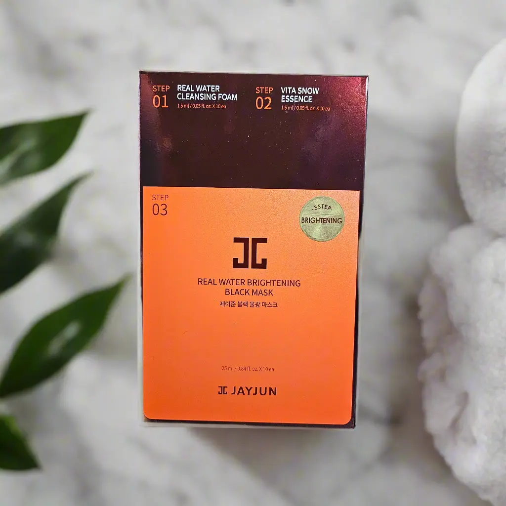 Jayjun - Real Water Brightening Black Mask, 10ct Korean sheet mask