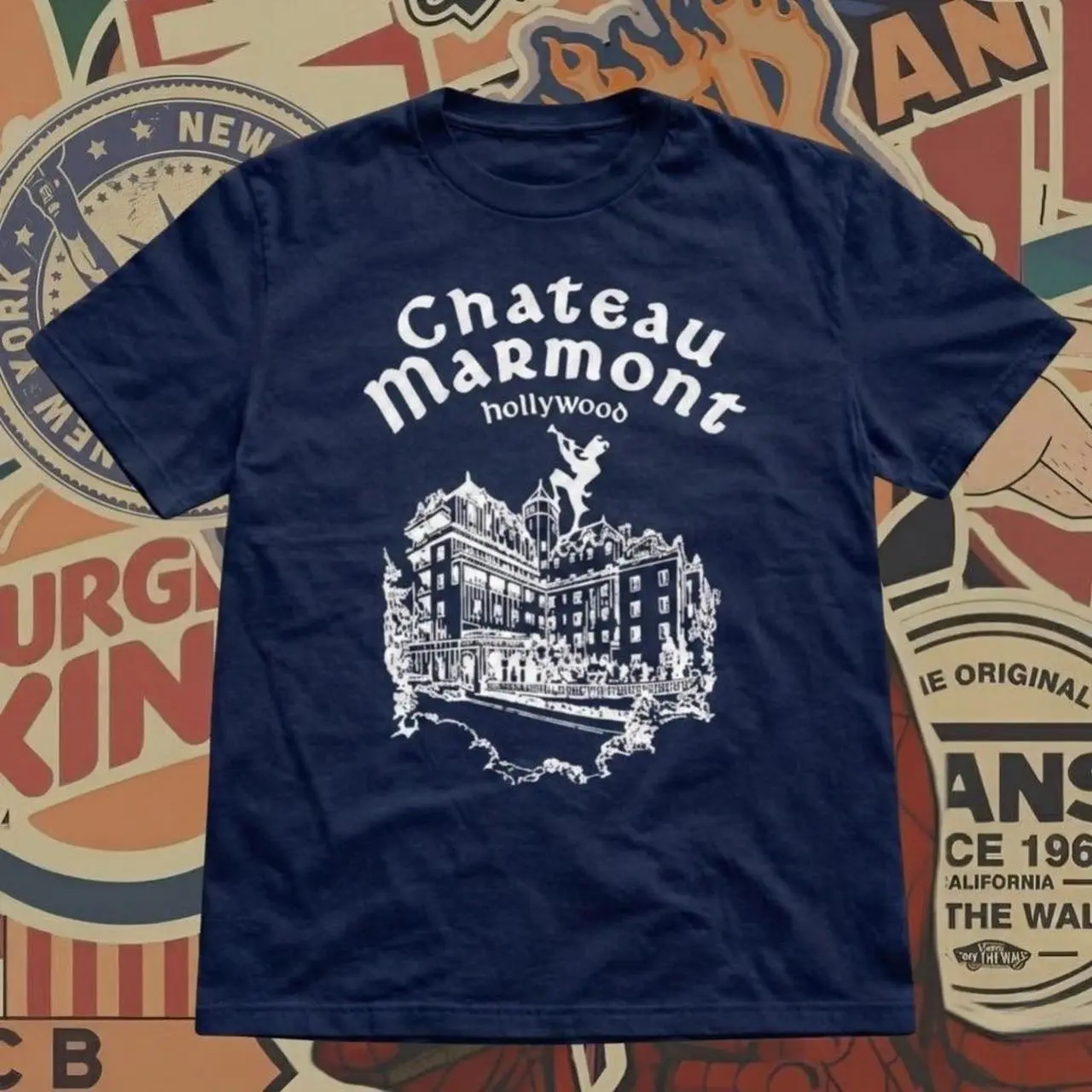 Chateau Marmont navy blue cotton baby tee