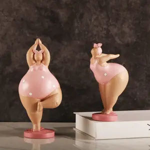Unique Women's Yoga Figurine - Light Luxury Home Decor Ornaments Resin Craft Ideal Gift for Body-Positive Friends Modern Art Masterpiece