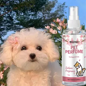 Rozino Pet Sakura Perfume Spray, Long-Lasting Deodorant for Dogs and Cats, 100ML Large Capacity, Gentle Non-Irritating Scent