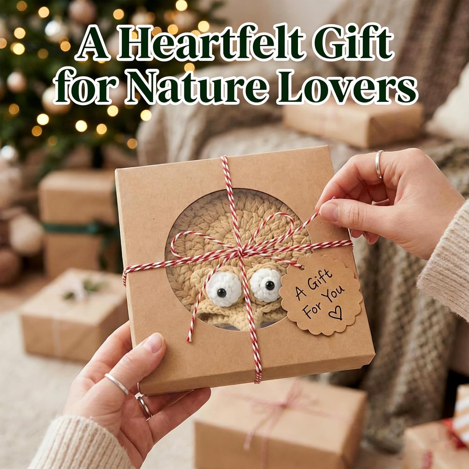 Funny Squirrel Coaster - Hand-Crocheted 3D Animal Mug Rug, Cute Knitted Drink Mat for Home or Office, Unique Coffee Lover Gift, Whimsical Desk Accessory