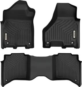 YINTATECH TPE Floor Mats Liners for 2019-2024 Ram 2500 Big Horn Crew Cab All Weather Protection Black Mat Set