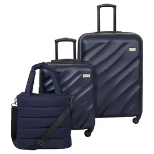 212 MAIN Geoffrey Beene GB25-3 Quilted Puffer Hardside Luggage Set - 3-Piece, ABS Plastic Hardshell Construction, Telescoping Push Button Handle, Carry-All Design
