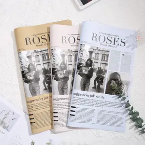 Flower Wrapping Paper "ROSES", Waterproof, 23″x 20″, 20 sheets per pack, Various Colors
