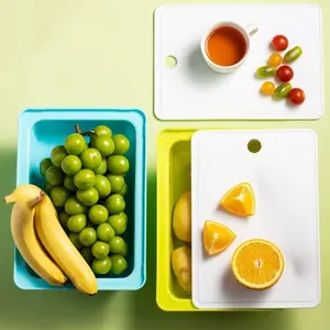 Outdoor Drain Basket, Plastic PP Material, Multifunctional Kitchen Sink Drainer with Washing Board, Hole Design for Efficient Drainage