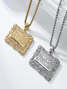 Last Supper Titanium Steel Necklace for Men, Hip Hop Unique Style Pendant Sweater Chain, Trendy Fashion Accessory