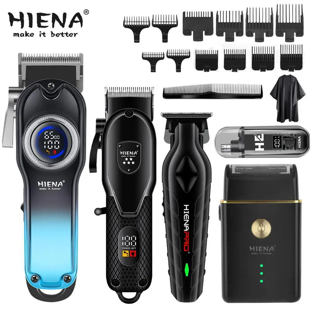 Men's Professional Cordless Hair Clipper Set, 5-Piece Electric Precision Trimming Kit with Storage Box for Home Barber Use